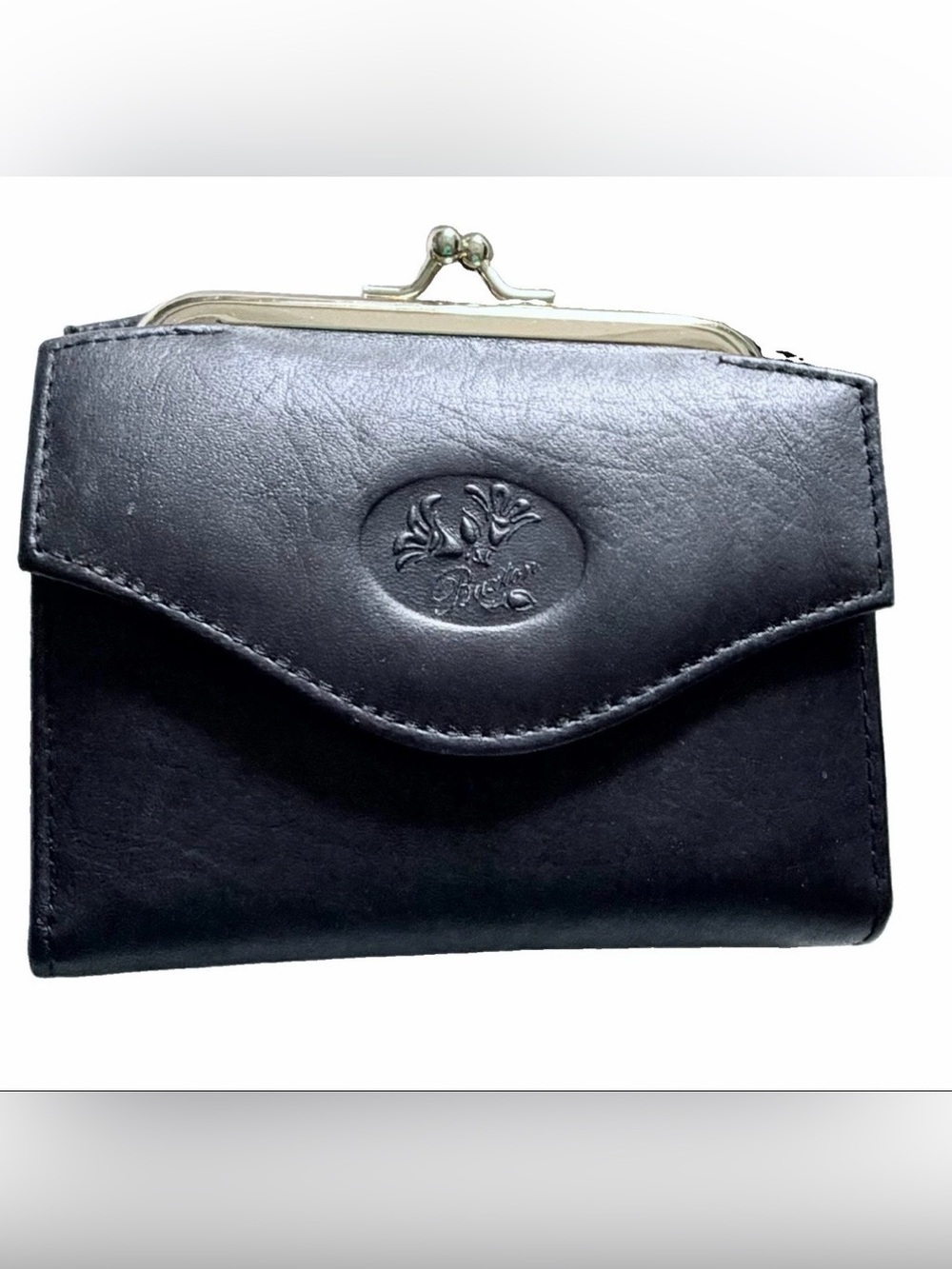 Buxton Heiress Leather Zip French wallet black